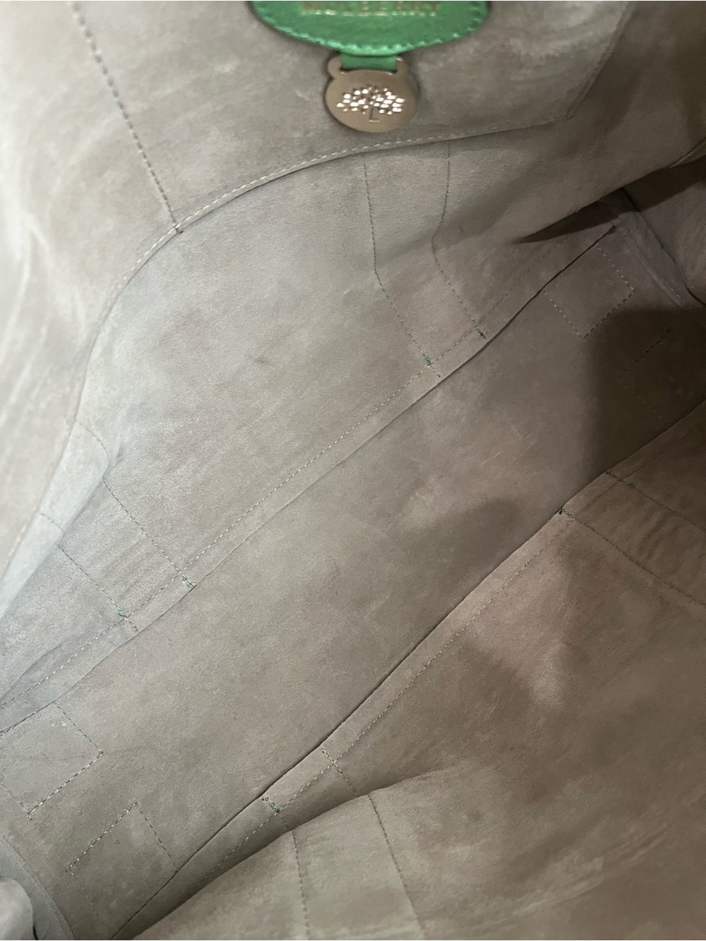 MULBERRY GREEN PEBBLED LEATHER BAYSWATER - Picture 6 of 11